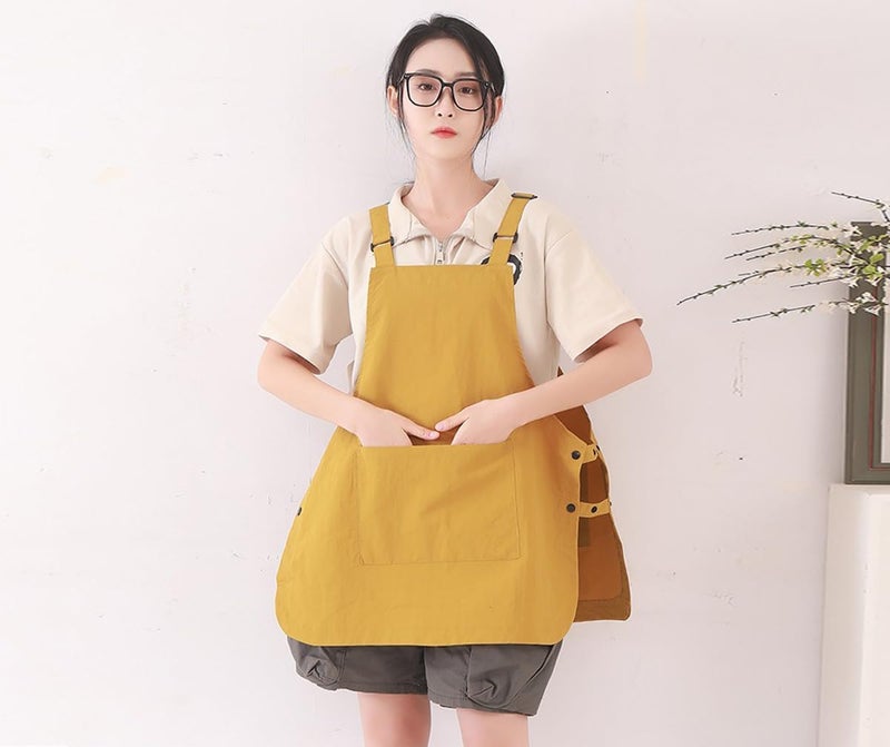 NEWGEM Waterproof Apron with Pockets for Women Cooking Painting Baking Gardening - Image 2